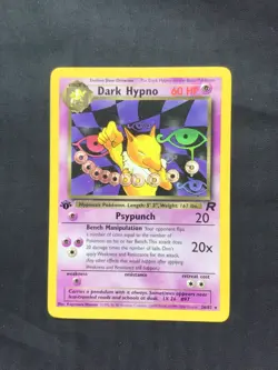 Pokemon Cards: Team Rocket 1st Edition Rare: Dark Hypno 26/82 - Image 1