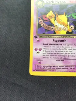 Pokemon Cards: Team Rocket 1st Edition Rare: Dark Hypno 26/82 - Image 5