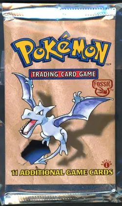 Pokemon Cards - Sealed 1st Edition Fossil Booster Pack - Aerodactyl Artwork - Image 1