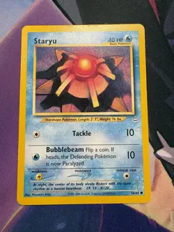 Pokemon TCG Staryu Neo Revelation 56/64 Unlimited Regular Common Card WOTC - Image 1