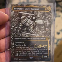 Wizards Leonardo, Sewer Samurai M0301 TMNT Autographed Kevin Eastman White - Image 1