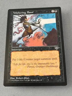 Withering Boon MTG Mirage—Unplayed Near Mint/Mint—Vintage Magic: the Gathering - Image 3