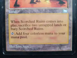 Scorched Ruins – Weatherlight MTG 1997 Vintage Land Magic the Gathering LP - Image 4