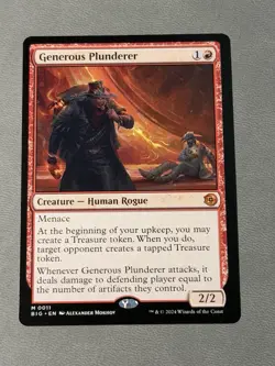 Generous Plunderer - MYTHIC #11 THE BIG SCORE Outlaws Thunder Junction OTJ MTG - Image 1