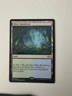Wizards of the Coast Magic Misty Rainforest Rare Land Modern Horizons 2 250 - Image 1