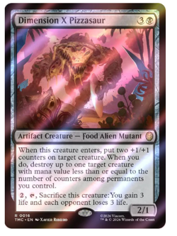 Dimension X Pizzasaur - Surge Foil Teenage Mutant Ninja Turtles MTG - Image 1