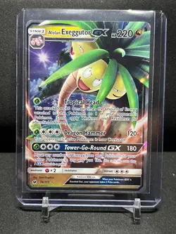 Alolan Exeggutor GX 74/111 Ultra Rare Holo Pokemon 2017 Crimson Invasion - NM - Image 1