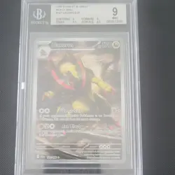 Pokemon Haxorus IR Illustration Rare 147/086 Sv: Black Bolt Holo Beckett 9 - Image 1