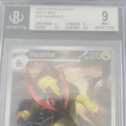 Pokemon Haxorus IR Illustration Rare 147/086 Sv: Black Bolt Holo Beckett 9 - Image 3