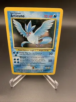 Pokemon TCG Articuno Fossil Holo Unlimited Rare Card 2/62 MP - Image 1