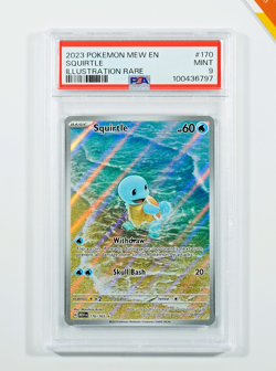 Pokemon PSA 9 Squirtle #170 MEW EN 151 Illustration Rare 2023 English - Image 1