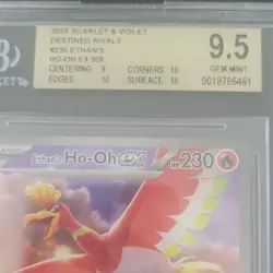 Pokemon Ethan's Ho-Oh EX 230/182 SV10 Destined Rivals SIR Holo Beckett 9.5 - Image 3
