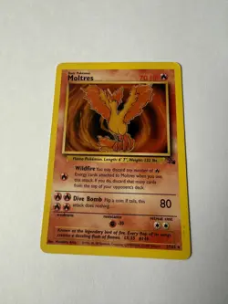 Pokemon TCG Moltres Fossil Card 27/62 Unlimited Rare Non-Holo - Image 1