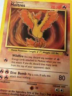 Pokemon TCG Moltres Fossil Card 27/62 Unlimited Rare Non-Holo - Image 4