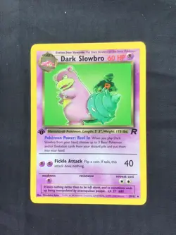Pokemon Cards: Team Rocket 1st Edition Rare: Dark Slowbro 29/82 - Image 1