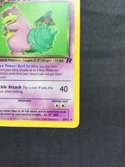 Pokemon Cards: Team Rocket 1st Edition Rare: Dark Slowbro 29/82 - Image 4