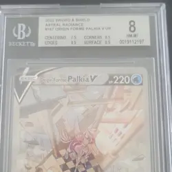 Pokemon Origin Forme Palkia V Astral Radiance Ultra Rare Holo 167/189 Beckett 8 - Image 3
