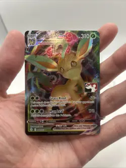 008/203 Leafeon VMAX Prize Pack Series Stamped Play Pokemon TCG Evolving Skies - Image 3