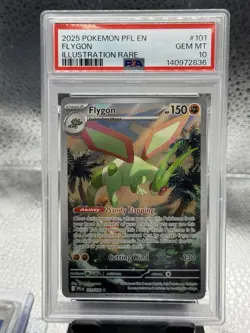 9236 Flygon 2025 Pokemon Phantasmal Flames #101 Illustration Rare PSA 10 - Image 1
