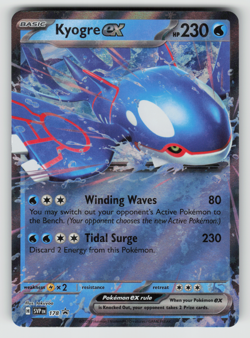 Kyogre ex Pokemon Scarlet & Violet SVP 178 Holo Black Star Promo NM - Image 1