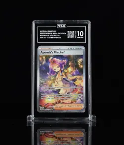 Pokemon Mega Evolution ACEROLA'S MISCHIEF SIR "TAG 10" GEM MINT - Image 1