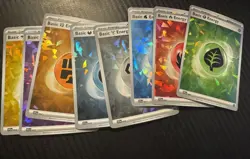 Pokemon TCG Terapagos UPC Basic Energy Set (8) Cracked Ice Promo Holo Foil NM - Image 1