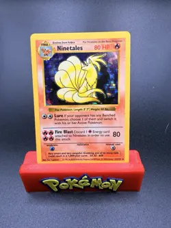Pokemon Ninetales Base Set (Shadowless) Holo Rare LP English 1999 - 12/102 WOTC - Image 1
