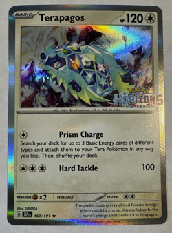 Terapagos 161/191 Surging Sparks Horizons Stamped Promo Holo Pokemon TCG 2024 NM - Image 1