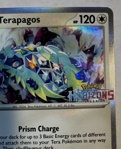 Terapagos 161/191 Surging Sparks Horizons Stamped Promo Holo Pokemon TCG 2024 NM - Image 3