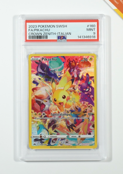 Pokemon PSA 9 Pikachu #160 Full Art Zenit Regale 2023 Italiano - Image 1