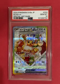 Pokemon #223 & 224 Eevee Terastal Festival PSA 10 Set Sequential with protectors - Image 3