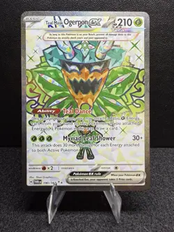 Pokemon Teal Mask Ogerpon ex 190/167 SV06: Twilight Masquerade Basic 210 HP Holo - Image 1
