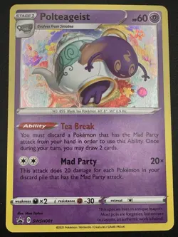 Pokemon Shining Fates - POLTEAGEIST - SWSH081 - BLACK STAR PROMO - NM/M! - Image 1