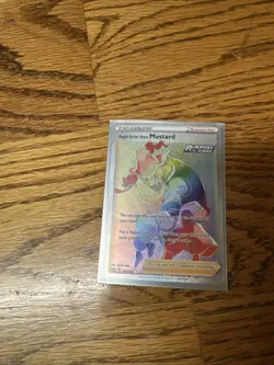 Pokemon TCG Trainer Mustard Rainbow Rare Full Art - Image 1