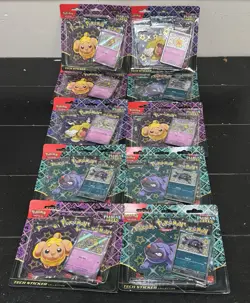 Pokemon TCG PALDEAN FATES - Tech Sticker Collection Lot Of 10 New Sealed - Image 1