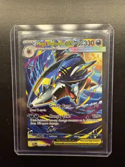 2025 Pokemon Phantasmal Flames RARE #127 Mega Sharpedo EX HOLO SIR - Image 1