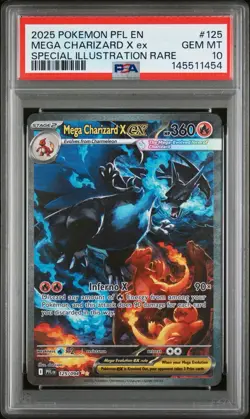 Pokemon 2025 Mega Charizard X ex 125/094 SIR Phantasmal Flames GEM MINT PSA 10 - Image 1