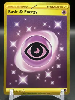 2023 Pokemon Scarlet & Violet 151 Basic Psychic Energy 207/165 Holo NM - Image 1