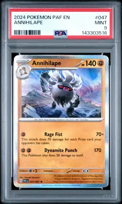 2024 POKEMON PAF EN-PALDEAN FATES #047 ANNIHILAPE PSA 9 - Image 1