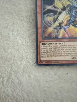 YUGIOH DIVINE DRAGON LORD FELGRAND ULTRA RARE SR02-EN001 1ST EDITION - Image 4