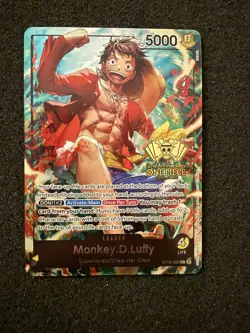 One Piece Monkey D Luffy 2nd Anniversary Tournament Winner card ST13-003 - Image 1