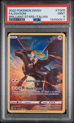 Pokemon PSA 9 Zekrom #TG05 Full Art Astri Lucenti 2022 Italiano - Image 2