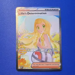 Pokemon Lillie's Determination Trainer Full Art Illustration Rare Holo Me01 184… - Image 1