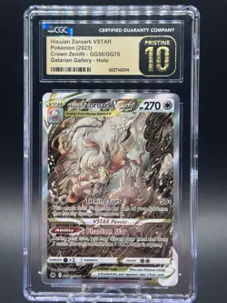 Pokemon TCG Crown Zenith Hisuian Zoroark VSTAR GG56/GG70 CGC Pristine 10 - Image 1