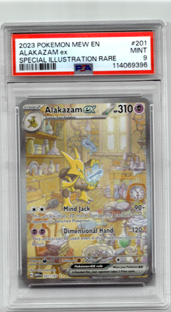PSA 9 2023 Pokemon SV 151 Mew en #201/165 Alakazam EX Special Illustration Rare - Image 1