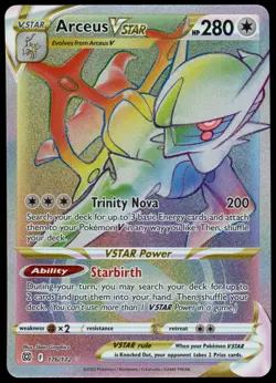 Arceus Vstar 176/172 Brilliant Stars Rainbow Secret Rar NM/M Pokemon - Image 1