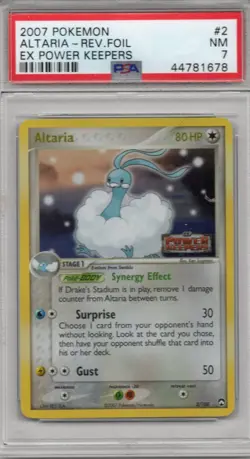 2007 Vintage Pokemon Altaria Rev foil Ex power keepers 2/108 PSA 7 - Image 1