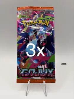 3x Pokemon Mega Inferno X Booster Packs Pack Japanese TCG Sealed M2 - Image 1