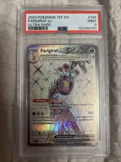 Pokemon TCG Farigiraf EX Temporal Forces 194/162 Full Art Ultra Rare Holo PSA 9 - Image 1