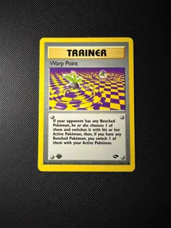 WARP POINT 126/132 COMMON GYM CHALLENGE POKEMON 1ST EDITION NM - Image 1